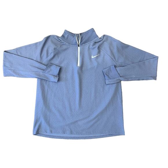 Nike Women's Dri-FIT Fleece Quarter Zip Running Pullover Periwinkle Size XL - Picture 3 of 12